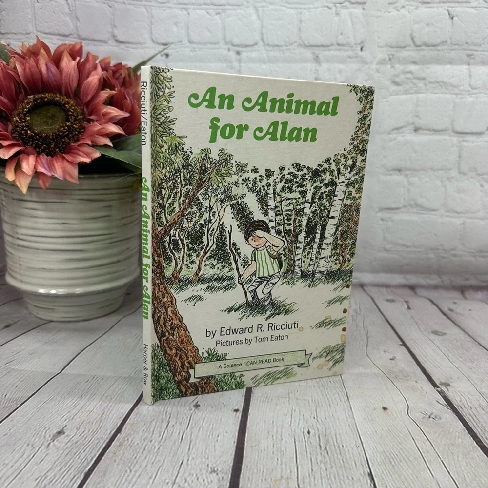 vintage 1970 hardcover children's book An Animal for Alan weekly reader books